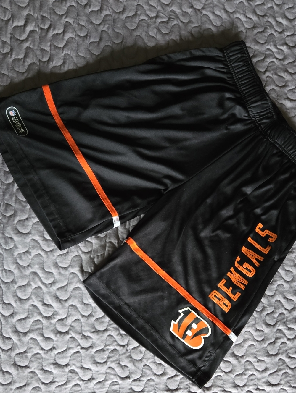 NFL Cincinnati Bengals Black and Orange  Athletic Shorts.